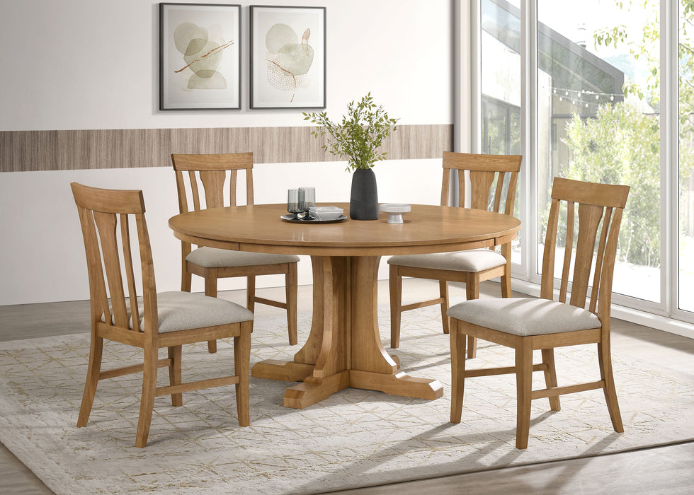 Hartville Dining Side Chair Natural Light Brown (Set of 2)