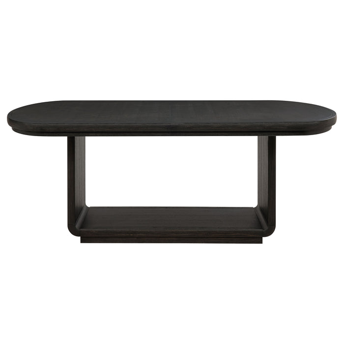 Leandro 78-inch Extension Dining Room Table Burnished Black