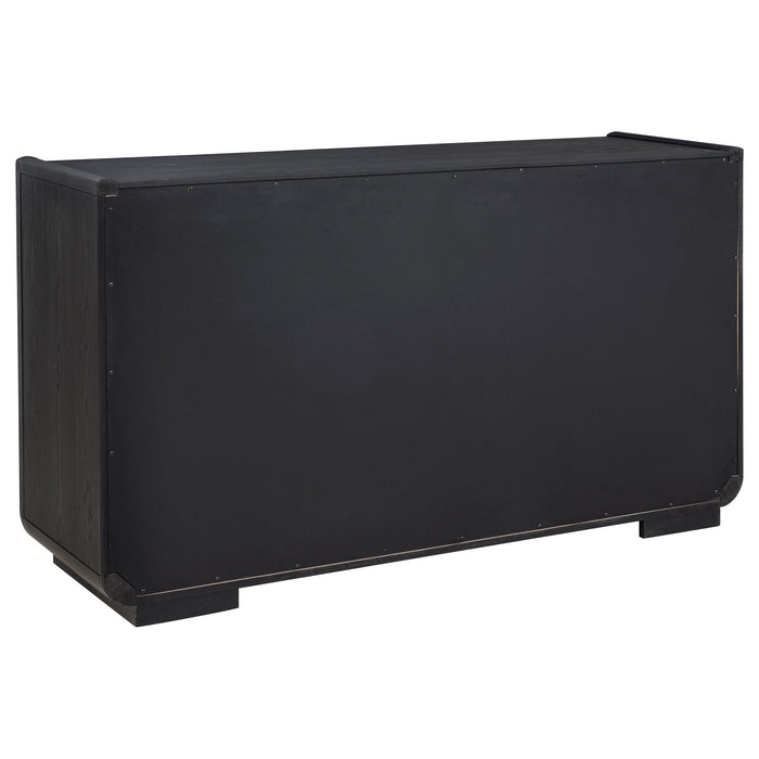 Leandro 2-drawer Dining Sideboard Server Burnished Black