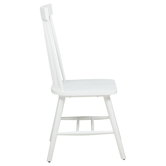 Andrews Windsor Spindle Back Dining Side Chair White (Set of 2)