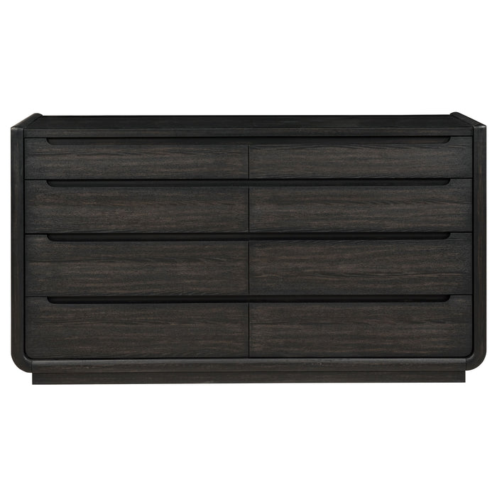 Leandro 8-drawer Bedroom Dresser Cabinet Burnished Black