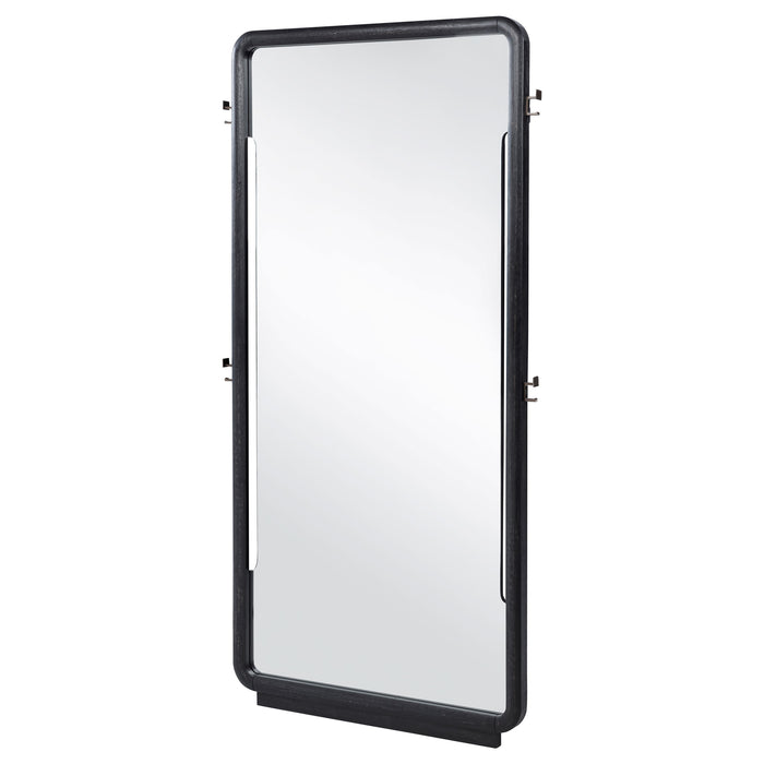 Leandro 76-inch Full Length Floor Mirror Burnished Black
