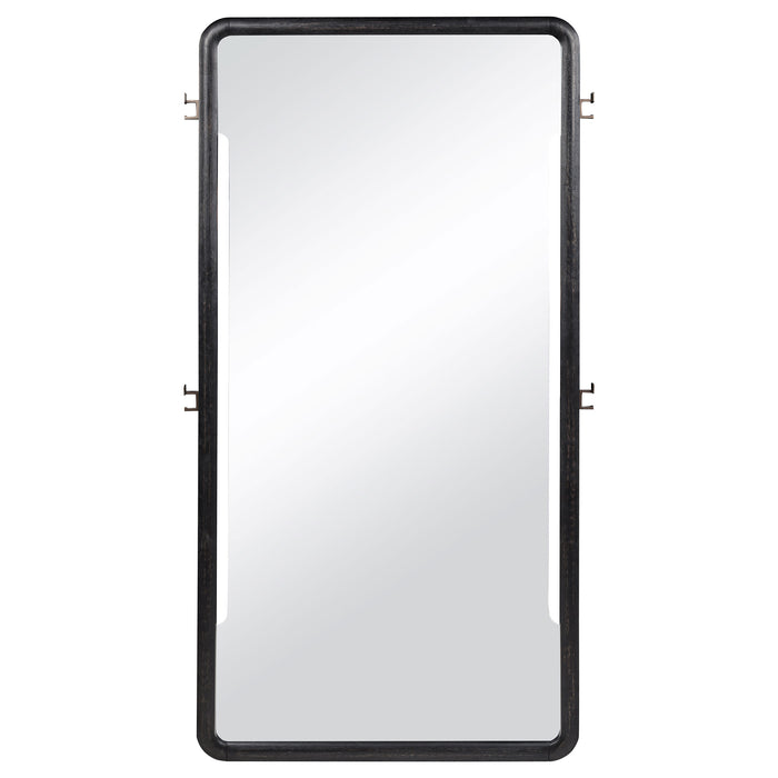 Leandro 76-inch Full Length Floor Mirror Burnished Black