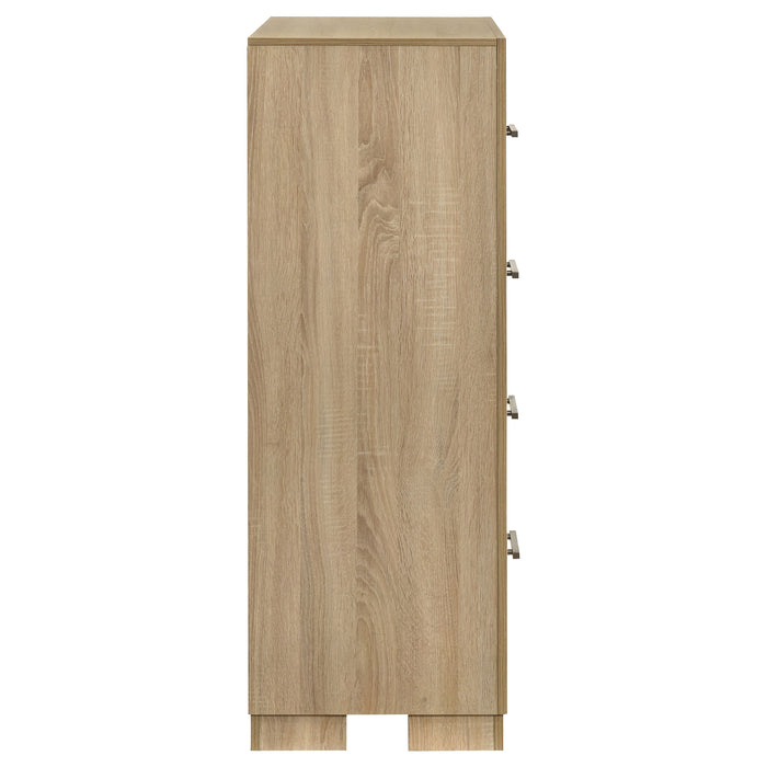 Arielle 4-drawer Bedroom Chest of Drawers Light Oak