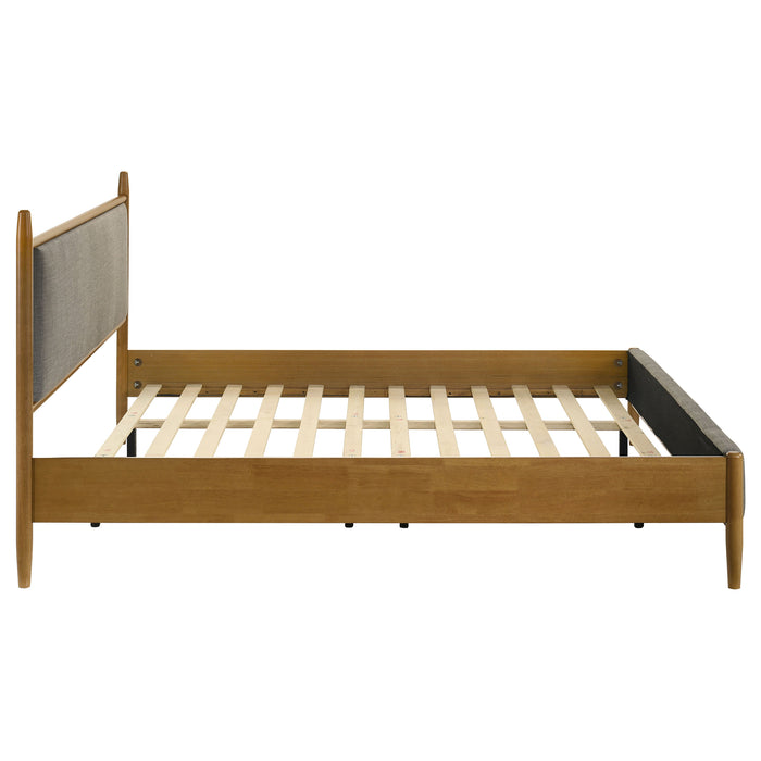 Mason 46-inch Eastern King Panel Platform Bed Light Brown