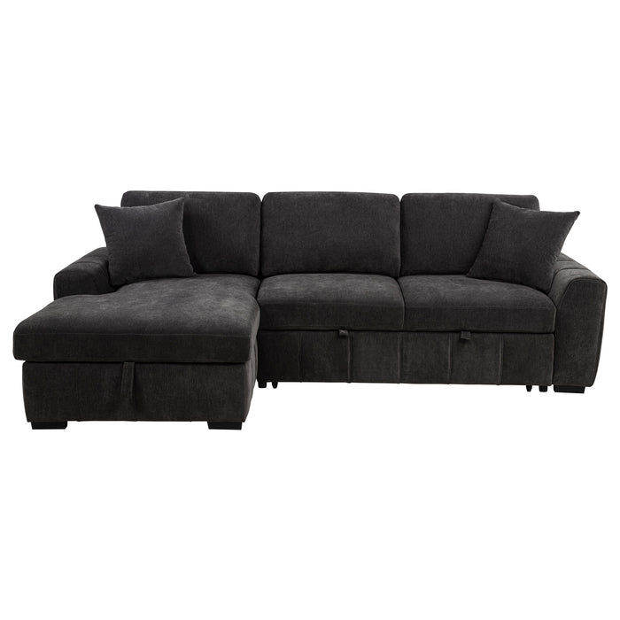 Pastrana Upholstered Sleeper Sectional Sofa LAF Chaise Grey