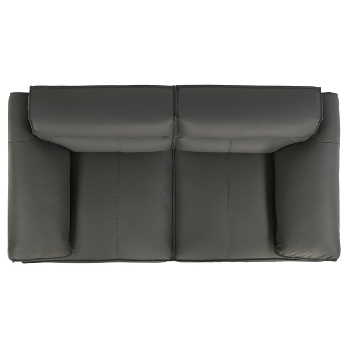 Buxton 2-piece Leather Upholstered Sofa Set Graphite