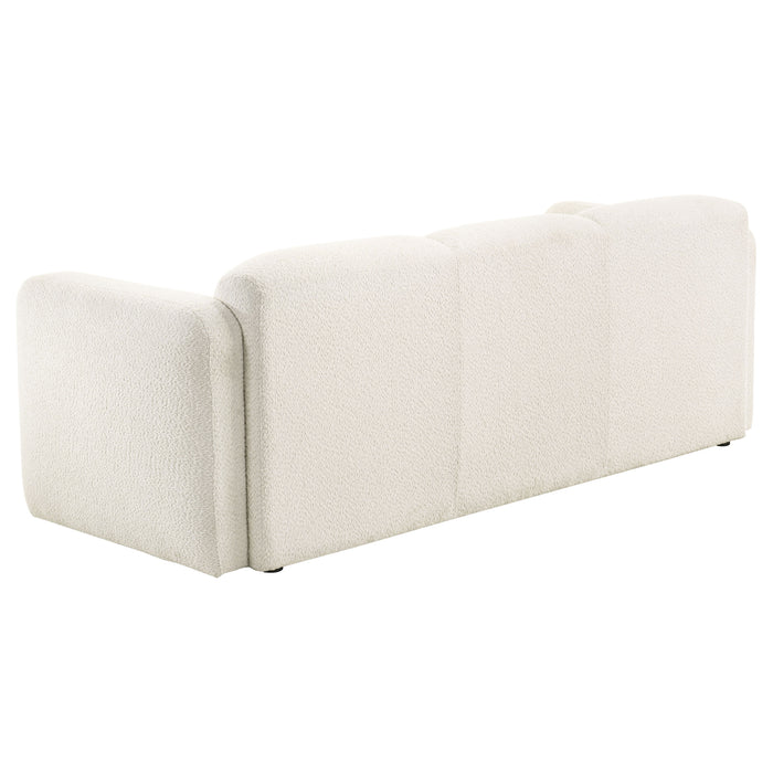 Dorset Fabric Upholstered Round Track Arm Sofa White