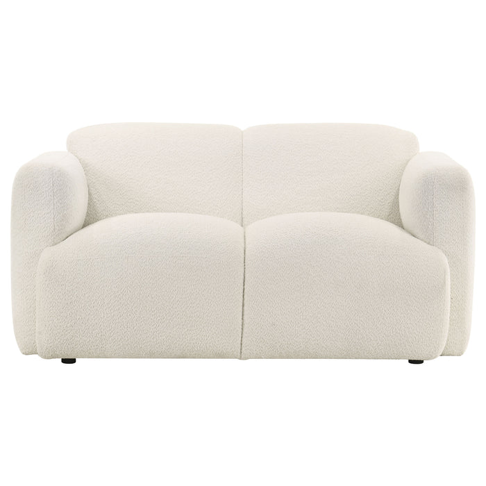 Dorset 3-piece Upholstered Round Track Arm Sofa Set White