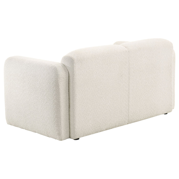 Dorset 3-piece Upholstered Round Track Arm Sofa Set White