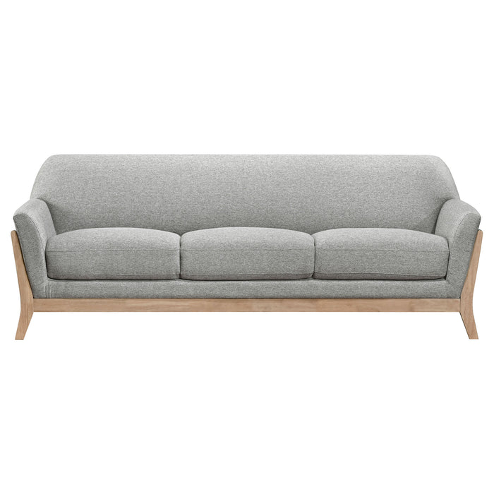 Vaughn Fabric Upholstered Flared Arm Sofa Grey