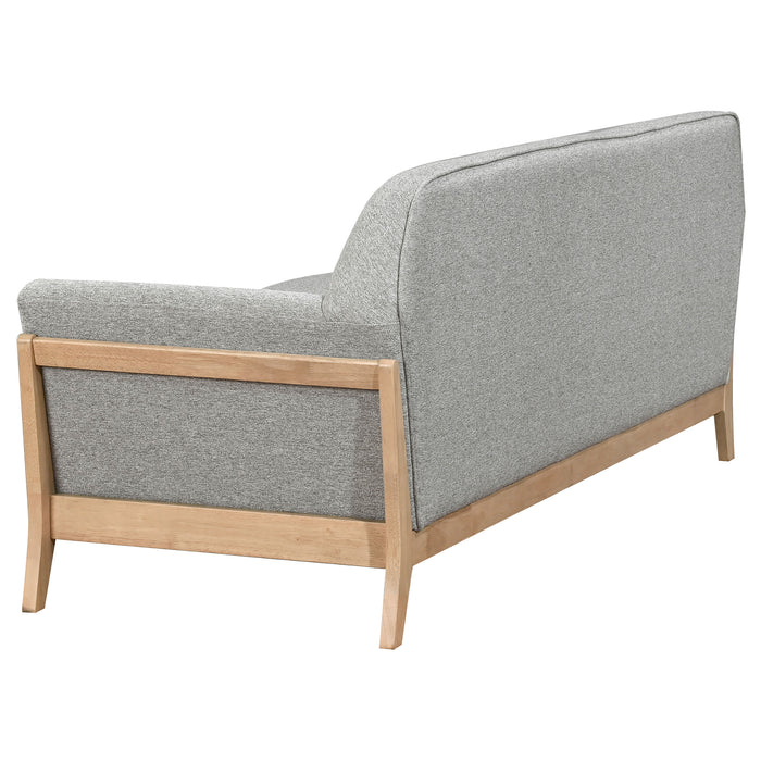 Vaughn 2-piece Fabric Upholstered Flared Arm Sofa Set Grey