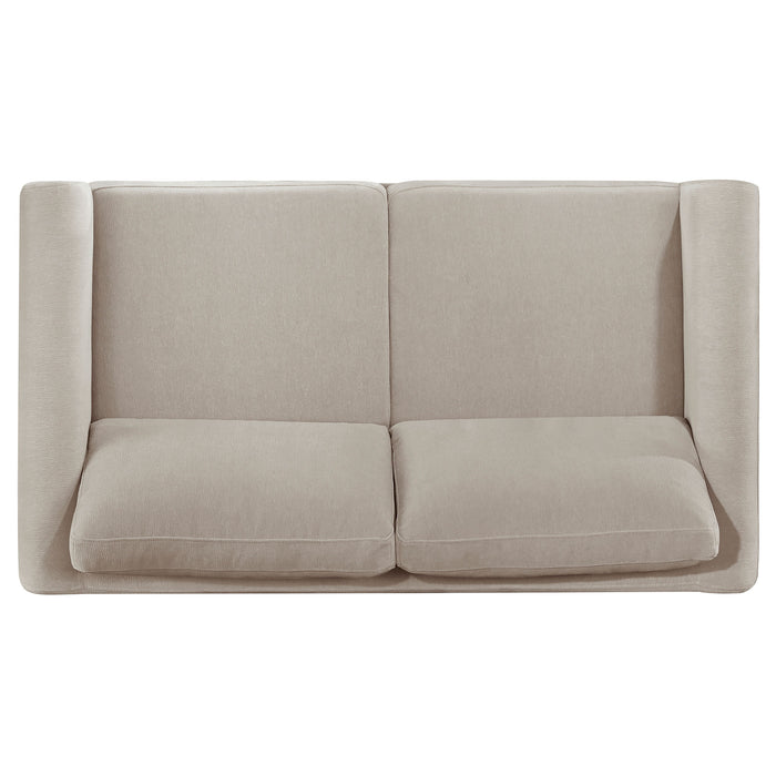 Islington 2-piece Upholstered Panel Arm Sofa Set Taupe