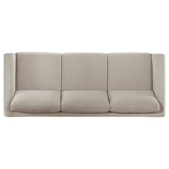 Islington 3-piece Upholstered Panel Arm Sofa Set Taupe