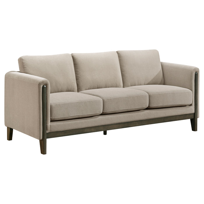 Islington 3-piece Upholstered Panel Arm Sofa Set Taupe