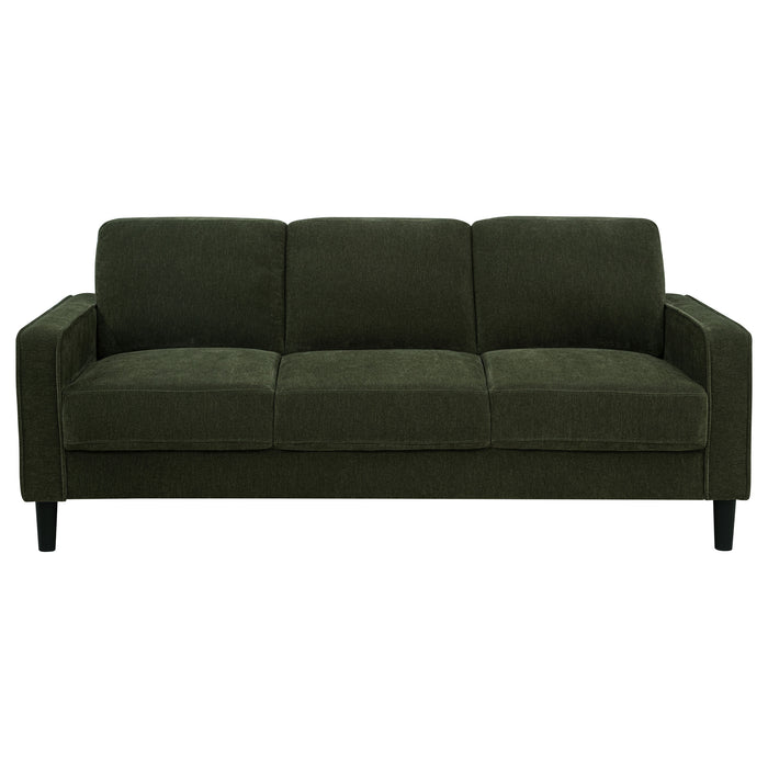 Ruth 77-inch Fabric Upholstered Track Arm Sofa Matcha Green