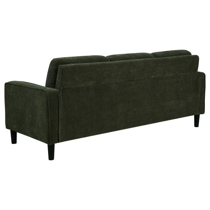 Ruth 77-inch Fabric Upholstered Track Arm Sofa Matcha Green