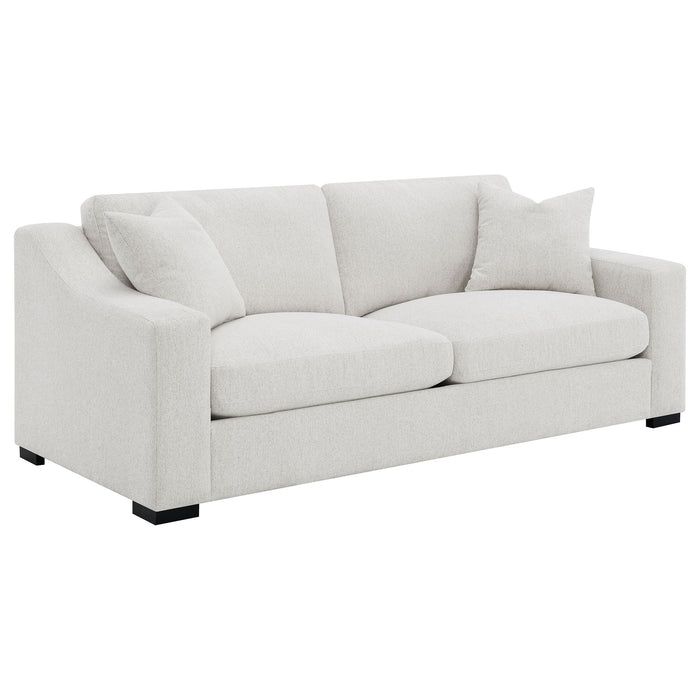 Ashlyn 2-piece Upholstered Track Arm Sofa Set Sand