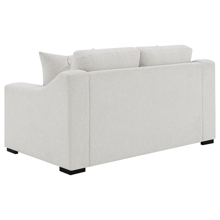 Ashlyn Fabric Upholstered Track Arm Loveseat Sand