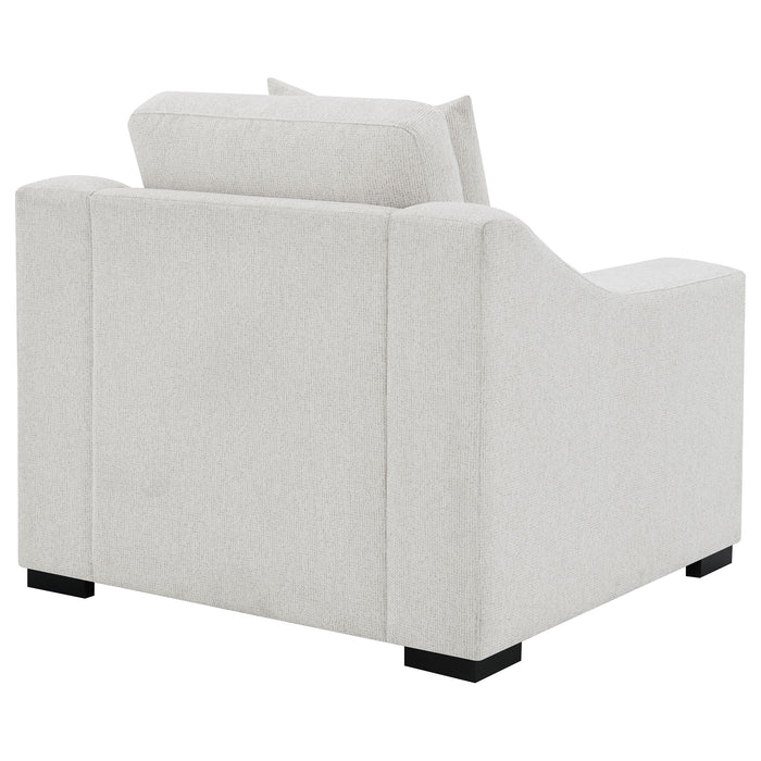 Ashlyn Fabric Upholstered Track Arm Accent Chair Sand