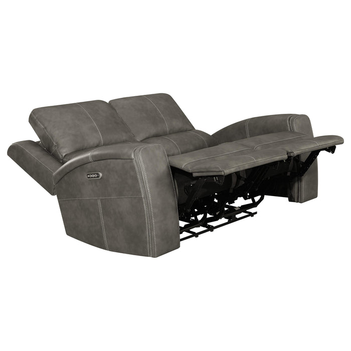 Brickston 2-piece Triple Power Reclining Sofa Set Charcoal