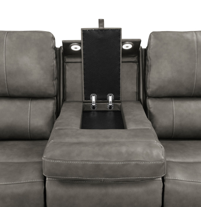 Brickston 2-piece Triple Power Reclining Sofa Set Charcoal