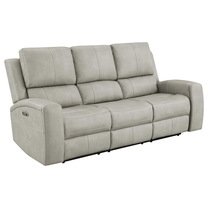 Brickston 2-piece Triple Power Reclining Sofa Set Grey
