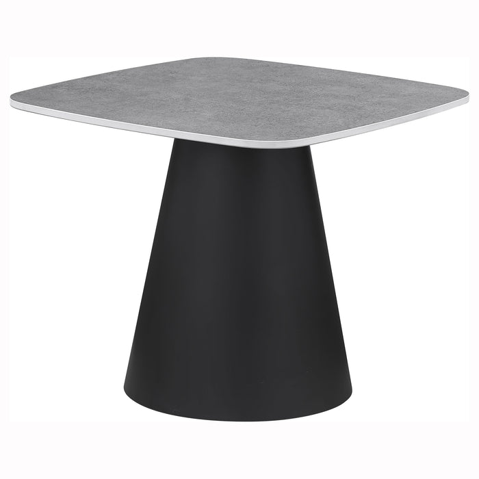 Eason 2-piece Cocktail Coffee Table Set Concrete and Black