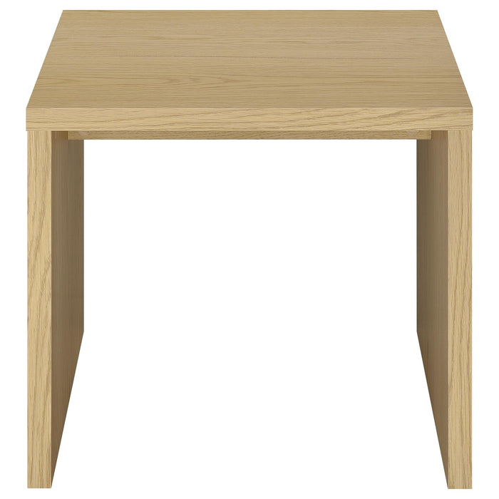 Canoga Engineered Wood Accent Side End Table Light Oak