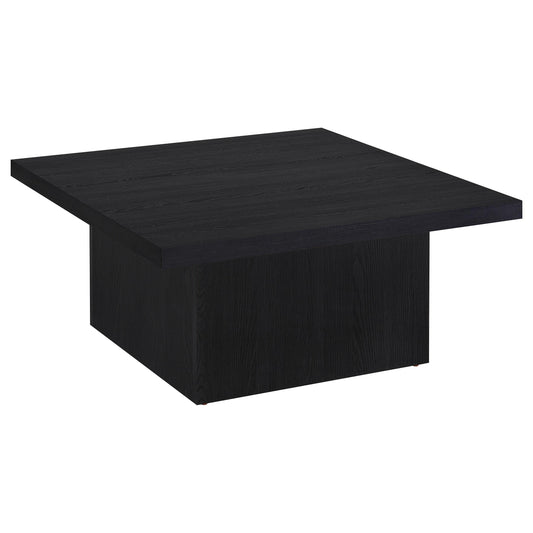 Devar Square Engineered Wood Cocktail Coffee Table Black