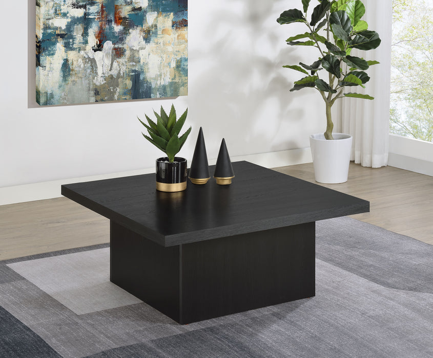 Devar Square Engineered Wood Cocktail Coffee Table Black