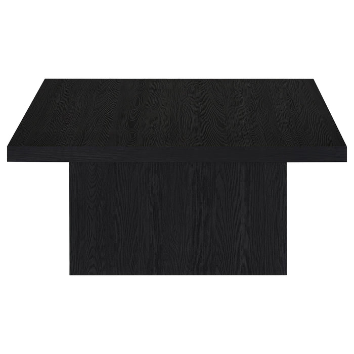 Devar 2-piece Square Cocktail Coffee End Table Set Black