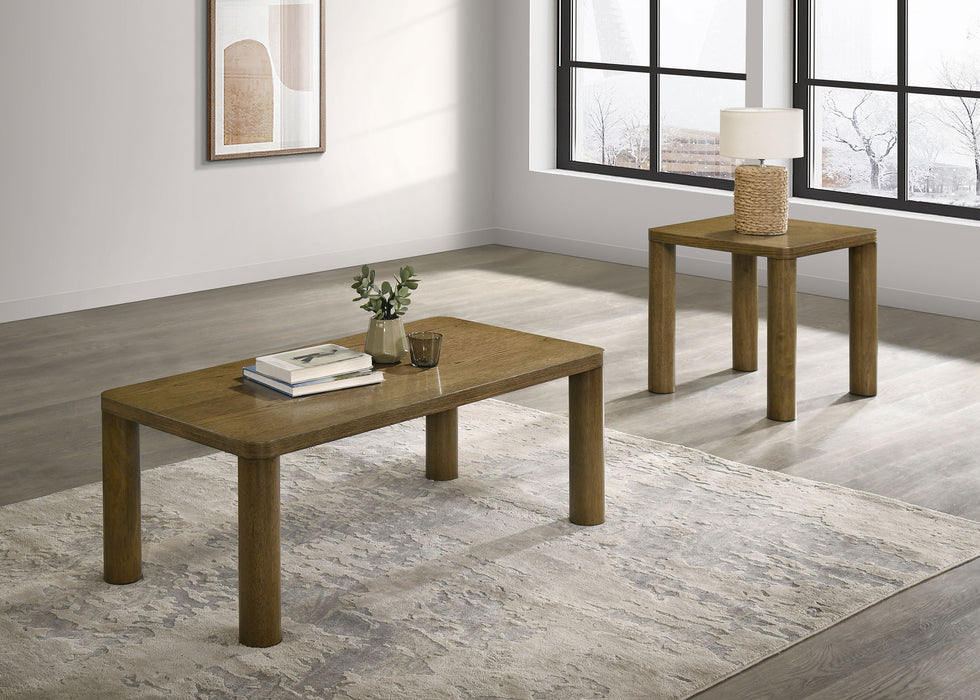 Castlewood Engineered Wood Cocktail Coffee Table Brown Oak