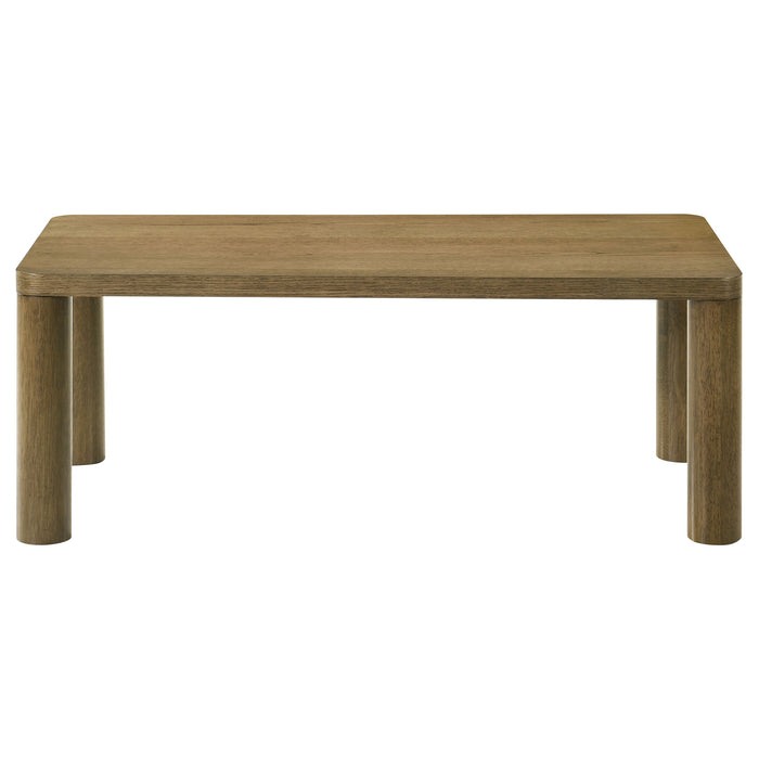 Castlewood 2-piece Cocktail Coffee Table Set Brown Oak