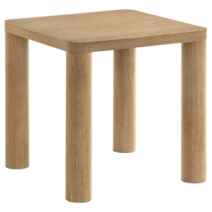 Castlewood Engineered Wood Accent Side End Table Light Oak