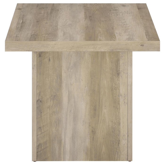 Devar 2-piece Square Coffee End Table Set Distressed Pine