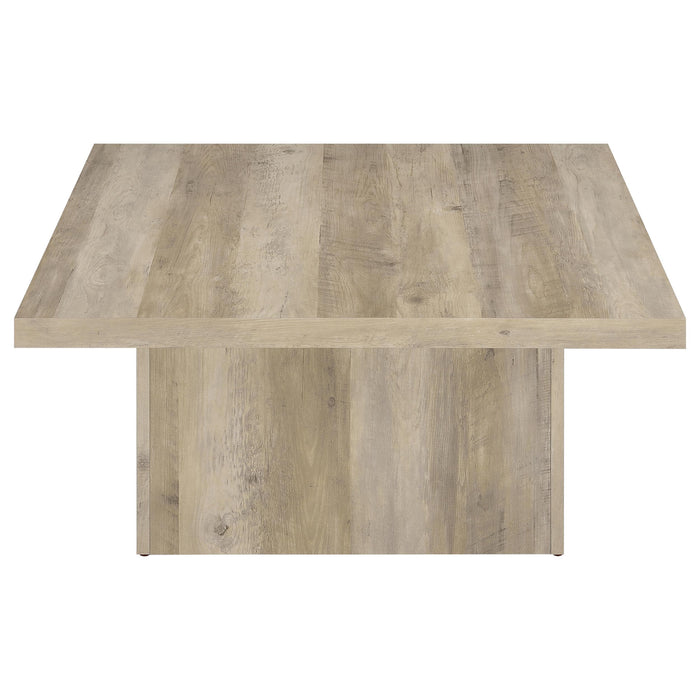 Devar 3-piece Square Coffee End Table Set Distressed Pine