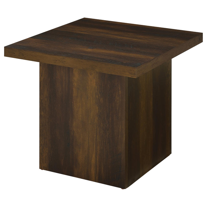 Devar 3-piece Square Coffee and End Table Set Dark Pine