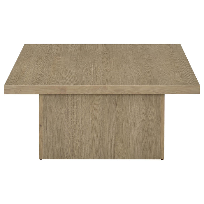 Devar 3-piece Square Cocktail Coffee End Table Set Latte