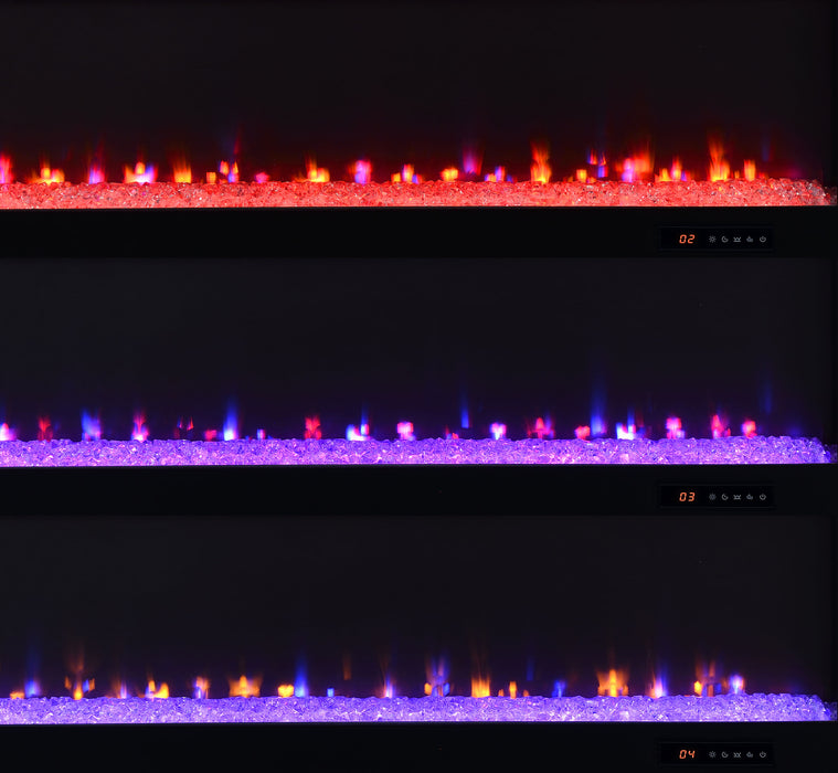 Deiter 79-inch TV Stand Fireplace Media Console Black