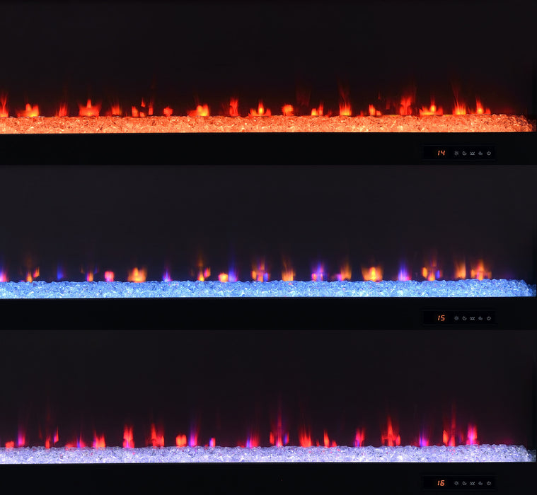 Eddy 79-inch 2-door TV Stand Fireplace Media Console Mango