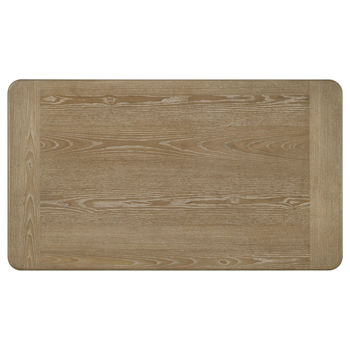 Adina Rectangular Wood Coffee Table Distressed Light Brown