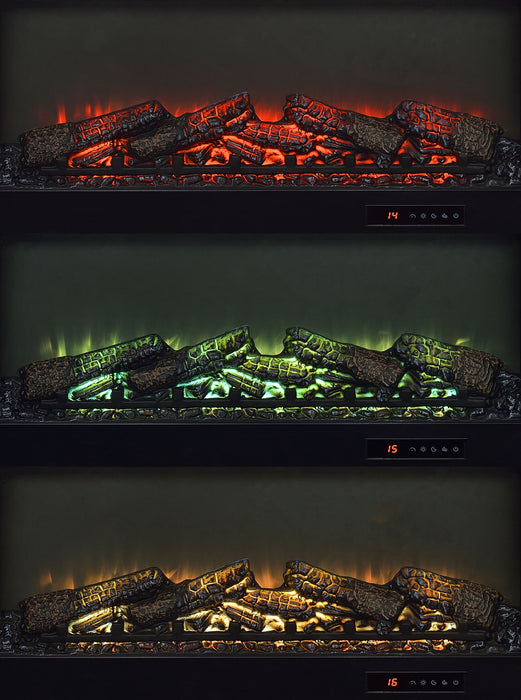 Enfield 71-inch TV Stand Fireplace Media Console Dark Pine