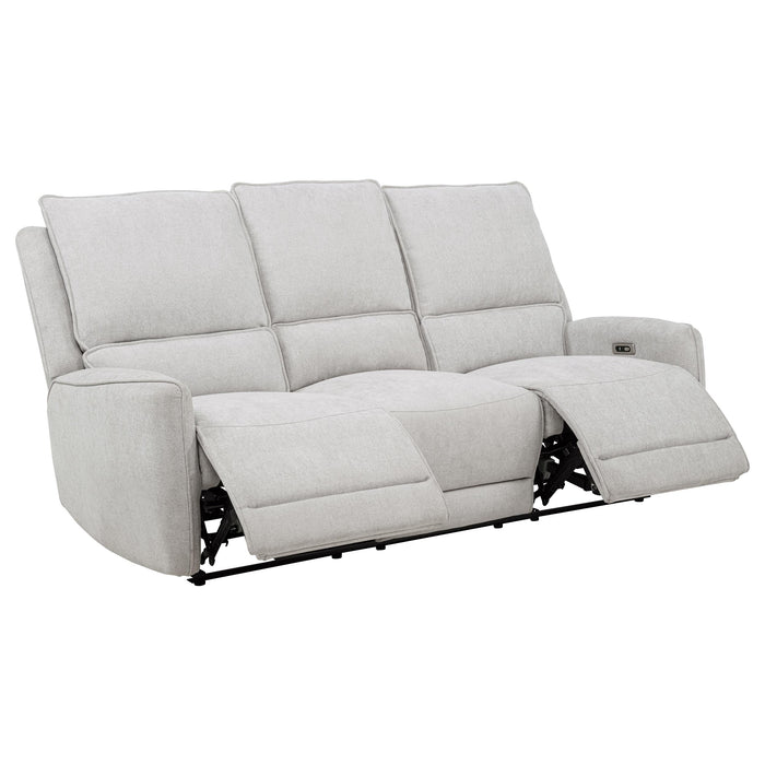 Sylmar 3-piece Chenille Power Reclining Sofa Set Dove Grey