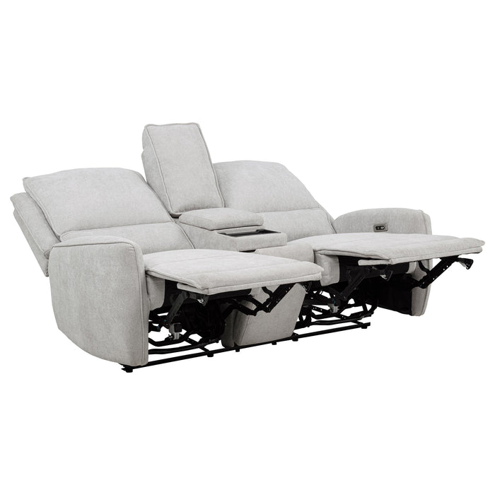 Sylmar 3-piece Chenille Power Reclining Sofa Set Dove Grey
