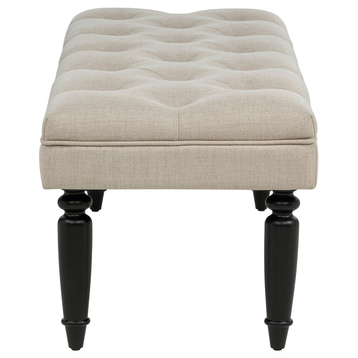 Marsha 52-inch Upholstered Entryway Accent Bench Latte