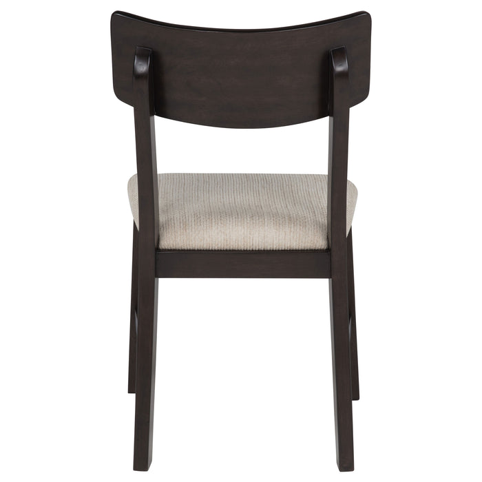 Catley 5-piece Round Drop Leaf Dining Table Set Dark Coffee