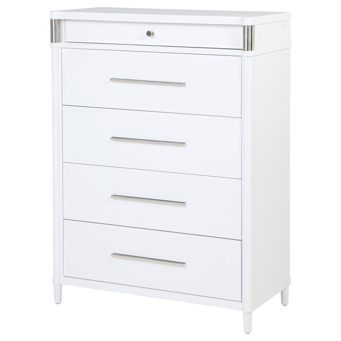 Gracemont 5-drawer Bedroom Chest of Drawers White