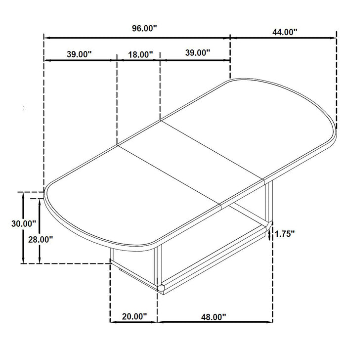 Leandro 9-piece Rectangular Dining Table Set Burnished Black
