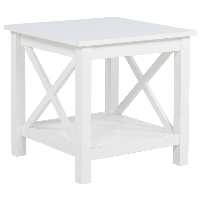 Skyview 2-piece Rectangular Lift Top Coffee Table Set White